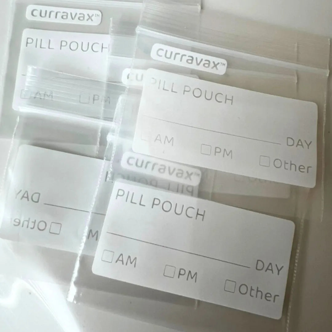 7 pack of small ziplock pill bags for travel