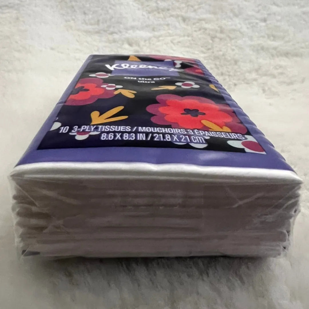 Travel size tissues pack from Kleenex